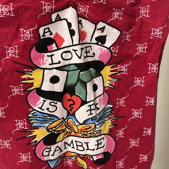 VINTAGE AUTHENTIC ED HARDY CAMI LARGE - Picture 2 of 8